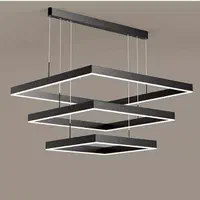 لوستر اداری سقفی مربع سه طبقه اداری