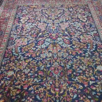 قالی دستبافت سورمه ای