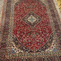 فرش کاشان لاکی ۹ متری کرک در حد نو ریشه فابریک