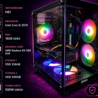کیس اقتصادی نسل ۳ با گرافیک گیمینگ Rx 580