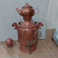 سماور و قوری و قندان مسی زنجان