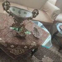 میز سه تایی جلو مبلی چوب راش و فقط میز ناهارخوری