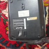 تلفن رومیزی خانگی رنگ زرشکی سالم