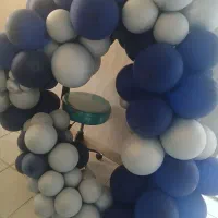 ۱۲۰ عدد بادکنک نقره ای سرمه ای