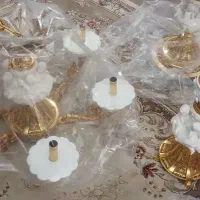 دو عدد لوستر ۶شاخه با میز و آباژور