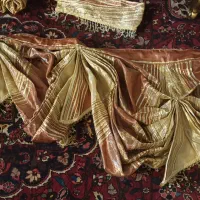 پرده حریر پذیرایی جنس عالی با والان