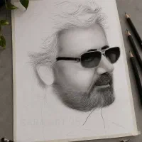سفارش نقاشی چهره.سیاه قلم