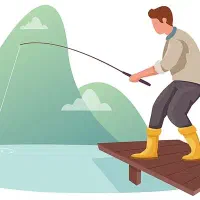 یک جعبه وسایل ماهی‌گیری پیدا شده