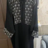 مانتو عبایی مشکی محرمی و سفید