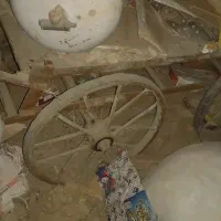 گاری چهار چرخ چرخ بزرگ سالم و گاری دوچرخه