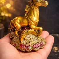 مجسمه دروشکه اسب برنجی  مجسمه اسب فنگ شویی