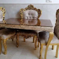 میز ناهار خوری ۴ نفره زیر قیمت با فرش و مبل و..