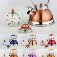 محصولی استیل کف چدن دسته طلایی کتری قوری روهمی