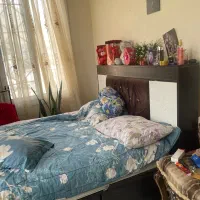 تخت خواب دونفره دارای کمد بدون تشک
