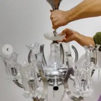 دو عدد لوستر مدل اشک در حد نو