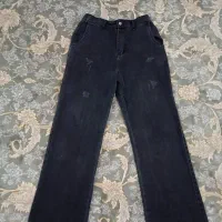 شلوار بگ لی خاکستری در حد نو