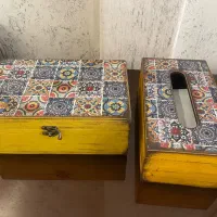 جای دستمال کاغذی و کارد و چنگال