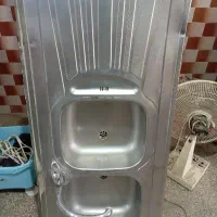 سینک دوقلو همراه شیر اهرمی