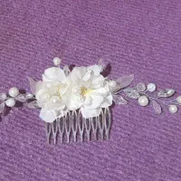 شانه نیم تاج..گوشواره دستبند گل سینه