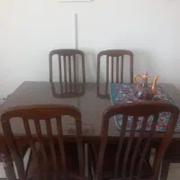 میزوصندلی ۶نفره سالم باشیشه میز