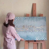 تابلو مدرن شعر برجسته سایز بزرگ