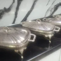 ۴تا سوفله خوری قدیمی قلمدار مارک سیلورپلیت وامردار