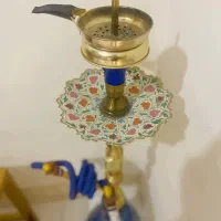 قلیان برنج توپر(مینا کاری شده دست ساز)