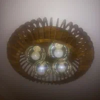 لوستر ۴ شعله طرح چوب