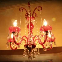 لوستر کریستالی پنج شاخه و چهارشاخه