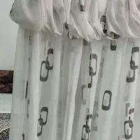 پرده حریر طرح دار نو