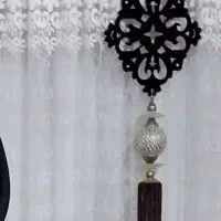 فروش پرده  حریر همراه اویز