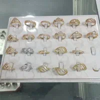 انگشتر مشابه طلا رنگ ثابت دکوری میوه خوری استکان