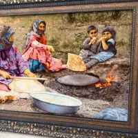 تابلو فرش دستباف ابریشم 60 رج