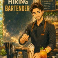 استخدام بارتندر حرفه ای در کافه