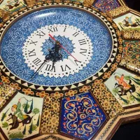 ساعت دیواری خاتم کاری مدل خورشیدی سایز بزرگ