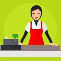 فروشنده و کارگر خانم شیفت عصر