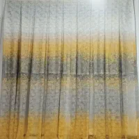 پرده پارچه ای به همراه آستر و چوب پرده