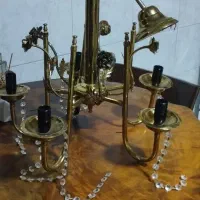 لوستر ۵شعله برنج قدیمی سالم درحدنوقیمت مناسب