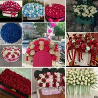 دسته گل روبانی