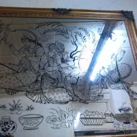 تابلو آیینه نفیس کاردستی بکر جهت آرایشگاه وتزیینات