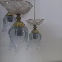 لوستر اشپزخانه کریستال شیک ۳ شاخه