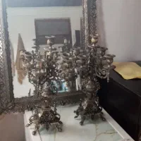 آینه شمعدان طرح برنجی