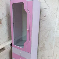 کمد دیواری رنگ سفید صورتی کاملا نو