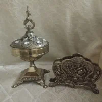 قندان و جا دستمالی برنز