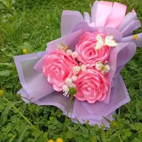 دسته گل روبانی