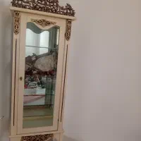 گنجه بوفه ویترین سالم رنگ استخونی