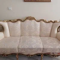 مبلمان استیل کلاسیک ۷ نفره با ناهارخوری