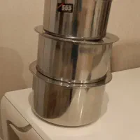 فروش قابلمه استیل سه تیکه با در