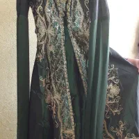 ماکسی مجلسی سبز کار شده