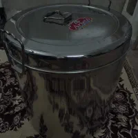 سطل درب دار دبه استیل هندی آریستو
